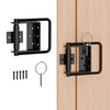 Heavy Duty Gate Latch with Handle, Side-to-Side Swinging Barn Door