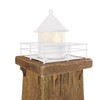 K KILIPES Wood Lighthouse Beach Decorations for Home, Battery Powered
