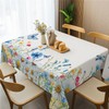 artslion Rectangle Waterproof 60x84in Wipeable Table Cover Non-PVC Fabric Blue