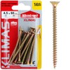 Klimas® Hardened Wood Screws Chipboard Screws Countersunk Head with PZ