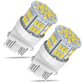 Melphan-Auto 3157 Led Car Bulb, 12V-24V 3156 3057 3056 4157 3457 LED Replacement Light Bulb for Car Brake Tail Running Parking Backup Reverse Light , 54SMD White light, 2PCS
