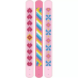 Diamond Dotz DIY Diamond Dotz Pinks Heart Flowers Dotzies Bracelet Facet Art Bead Craft Kit