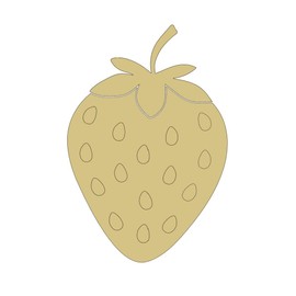 Michelle's aDOORable Creations Unpainted MDF Strawberry with Lines Cutout - Unfinished Wood Crafting Woodcrafts DIY Sign