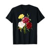Vintage Botanical Carnation Flower Illustration Art Shirt T-Shirt
