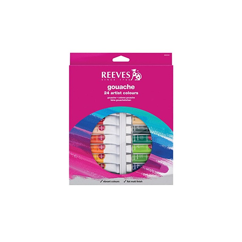 Reeves Gouache Artist Paints - 12ml Tubes - Set of