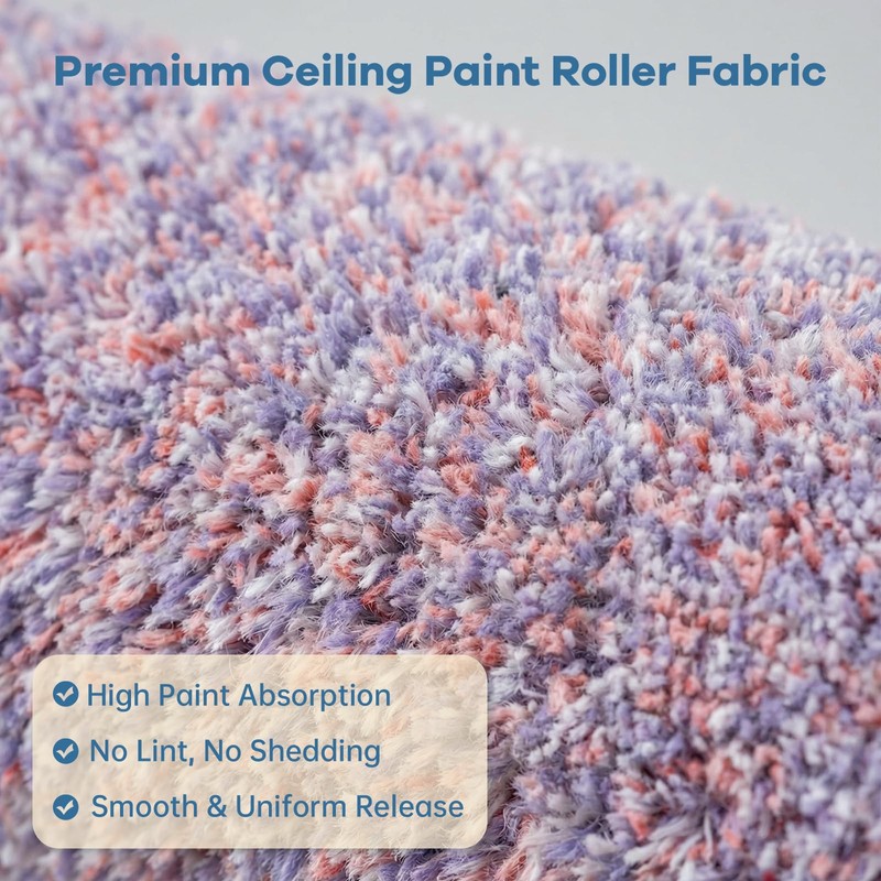 10" Ceiling Paint Roller with Shield, Ceiling Roller Splatter Guard