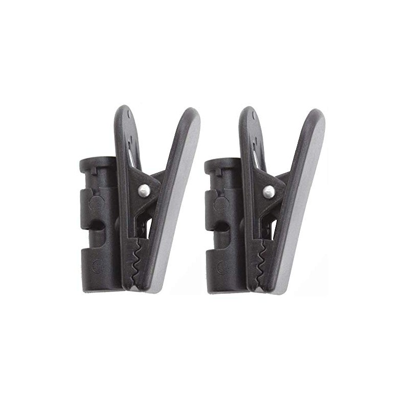 ECS Cable Clips for Headset Wire - 2 Pieces, Black