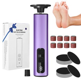 Electric Foot File Hard Skin Remover（9-Speed Adjustment）, Pedicure Sets for Feet, Professional Electric Foot Sander Pedicure Tools for Dry Dead Skin Cracked Heels Calluses (Purple)