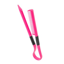 WOONEKY Folding Hair Straightening Comb V Shaped Design for Salon Use Ergonomic Structure Compact Portable Efficient Hair Styling Tool at Home The Go