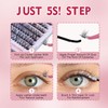catlinez DIY Eyelash Extension Kit (9-16mm), 30D+40D DIY Cluster Eyelashes,