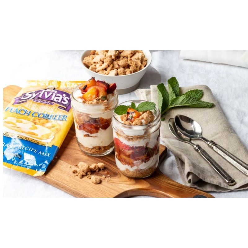 Sylvia's Restaurant Recipe Mix (Peach Cobbler, 9 Ounce (Pack of