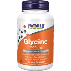 NOW Glycine 1000mg 100vcap 100 count