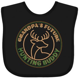 inktastic Grandpa Future Hunting Buddy Deer Baby Bib Black 41f21