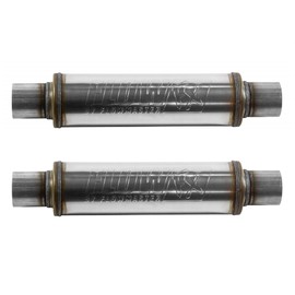 Muffler 2-Pack Compatible with Flowmaster FlowFX 71416, 2.5" In/Out Center Round, Moderate Sound