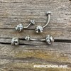 PIERCINGLINE Titanium Mini Belly Button Piercing | 2 Epoxy Rings