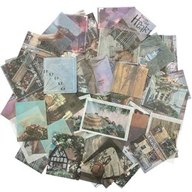 Kawaii Washi Stickers Pack (100 Pieces) Travel Sticker Mountain River Road Lake Scenery Close to Nature Adhesive Label for Scrapbooking Journals Journaling DIY Diary Album Art Craft Letter Bottle