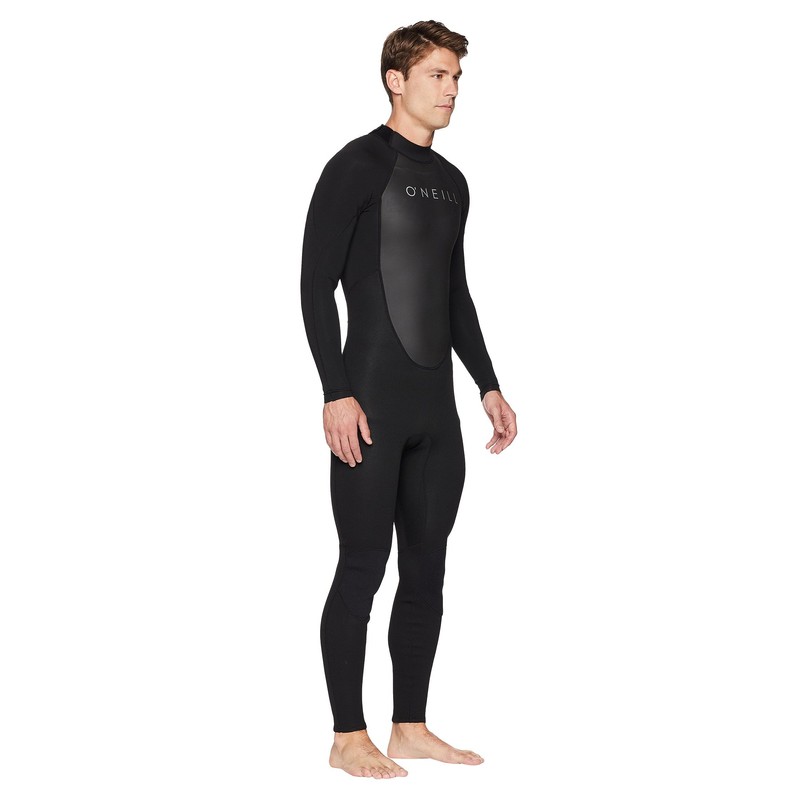 O'Neill Men's Reactor-2 3/2mm Back Zip Full Wetsuit, Black/Black, MT