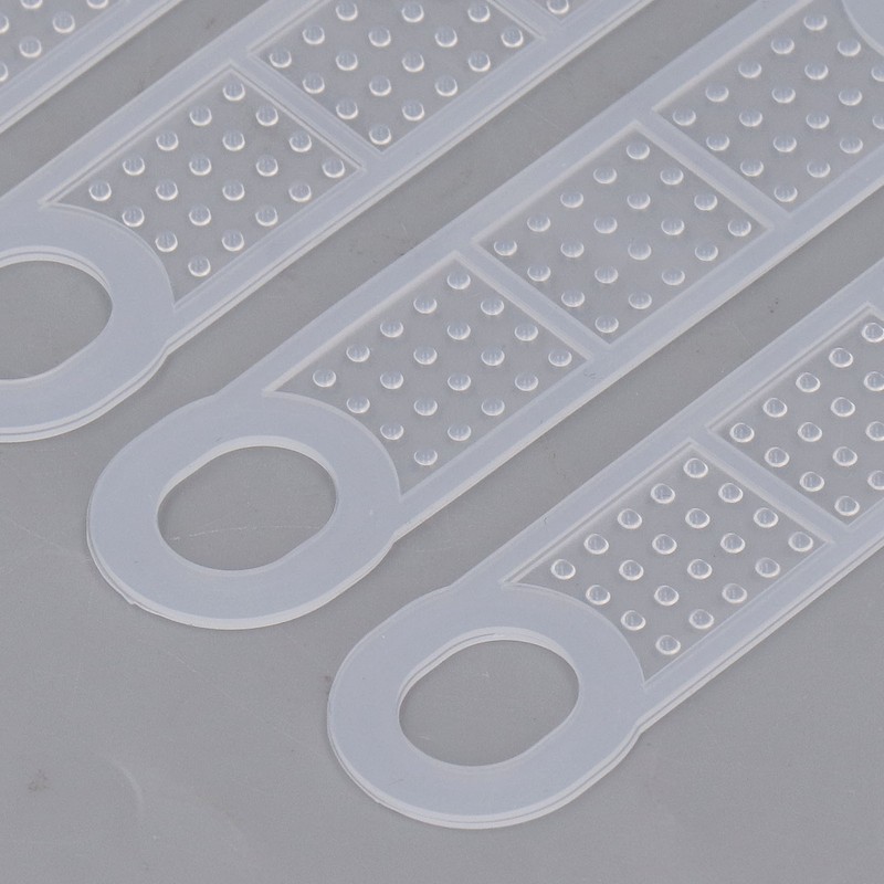 100pcs Clear Non Slip Silicone Clothes Hanger Grips Increased Friction