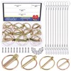 Glarks 50Pcs Heavy Duty Lynch Pin with Lanyard Cable Set