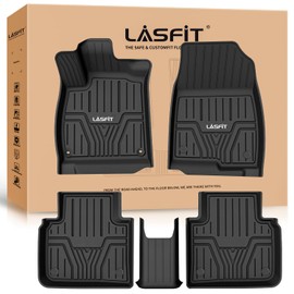 LASFIT Floor Mats Fit for Honda Accord 2018-2022 Sedan (Include Hybrid Models), All Weather TPE Car Liners,1st and 2nd Row, Black