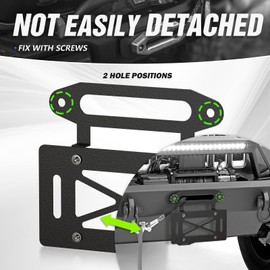 YZONA Winch License Plate Frame Compatible with 10" Hawse Fairlead, Universal Front License Bracket Holder Relocation, Bumper Winch Mount Roller, Fit for Most Pickup Trucks, Off-Road Cars and SUVs