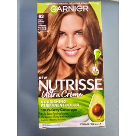 Garnier 2 PACK Garnier Hair Color Nutrisse Permanent Hair Color #63 Light Brown