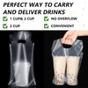 Tinlade 500 Pcs Clear Handle Drinking Poly Bags Bulk 2