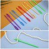 50 PCS Colorful Large Eye Plastic Sewing Needles, 3.54 Inch