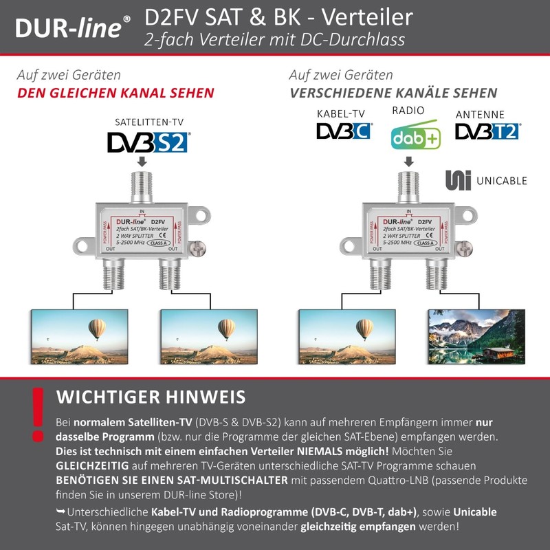 DUR-Line DFV SAT/BK Splitter