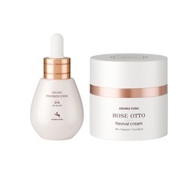 Aroma Organic Frankincense Q10 Oil Serum Rose Otto Natural Revival Cream 2 Types Moisturizing Elasticity Whitening Cream / 아로마 유기농 프랑킨센스Q10 오일세럼 로즈오또 천연 리바이벌크림 2종 보습 탄력 미백크림