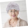 VICASKY Grandmother Wig for Women Short Grey Synthetic Hair Elderly