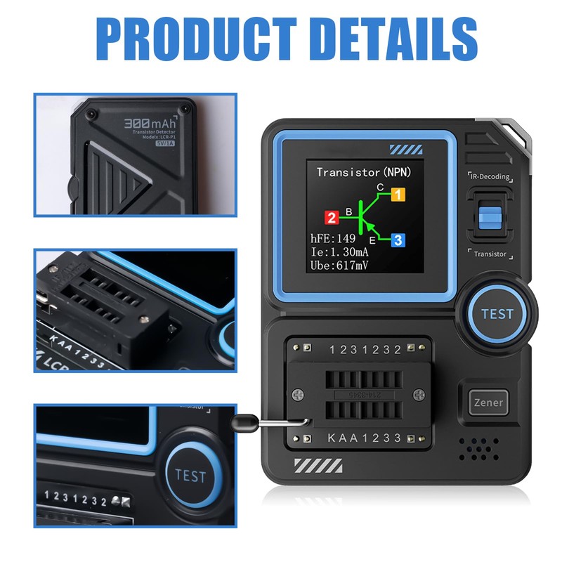 Multi-Function Tester LCR-P1, Transistor Tester, Component Tester, Transistor Tester for
