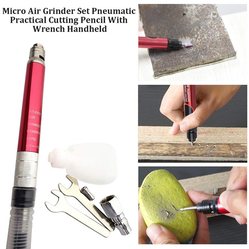 Air-Powered Micro Die Grinder Set 65,000 RPM Pneumatic Pencil Grinder