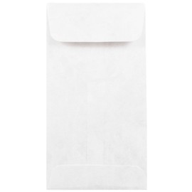 JAM Paper® Tyvek Envelopes - #7 Coin (3 1/2" x 6 1/2") - White - 25 Tyvek Envelopes per Pack