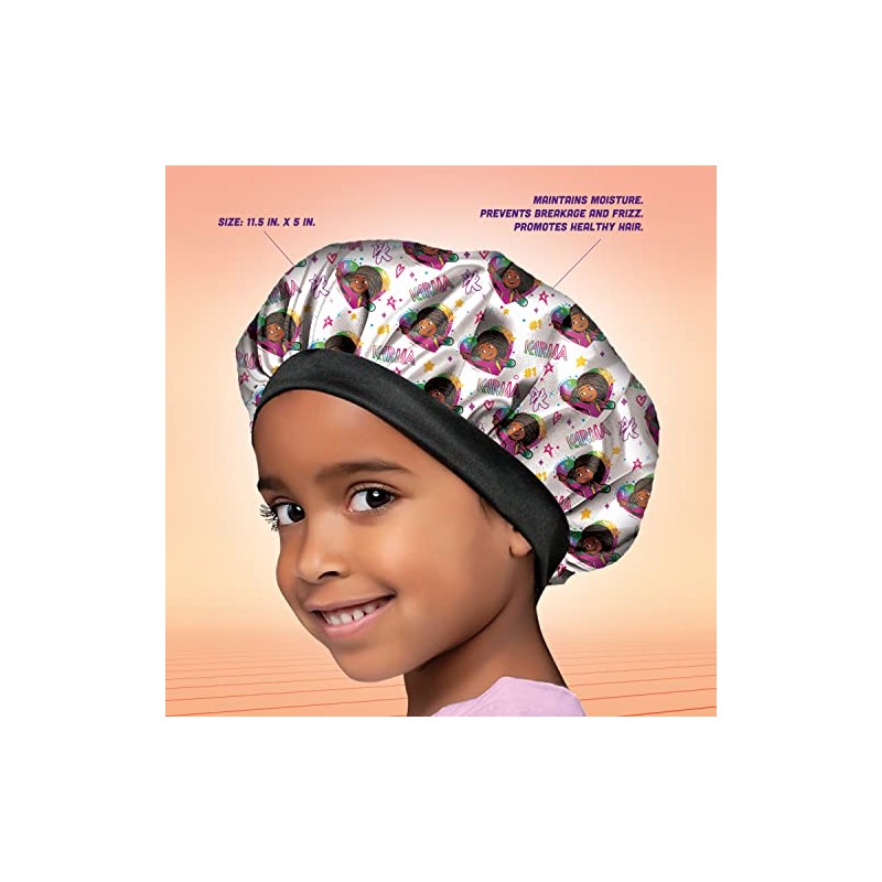 Camryn's BFF Karma's World White Hearts Satin Bonnet