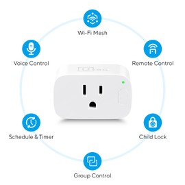 UTEC Smart Plug, Wi-Fi Mesh Outlet, 15A Ultra Efficient Smart Plug Compatible with Alexa, Google Home & IFTTT, No Hub Required, 2.4GHz Wi-Fi Only, Remote Control, ETL Certified