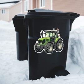 Extra Large 460mm 'Green Farm Tractor' Permanent Sticker Decal for Cars/Windows/Bins/Walls (DW00131067)