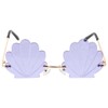 1 Piece Shell Design Sunglasses Fashionable Retro for Parties and Photo Shoots Stylish Accessories for Men and Women Trendy and Aesthetic, purple, 14.5x13x5.5cm