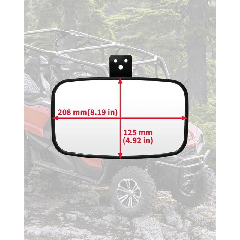 SLORIMOD Foldable Convex Rearview Center Mirror for Honda Pioneer 1000-3