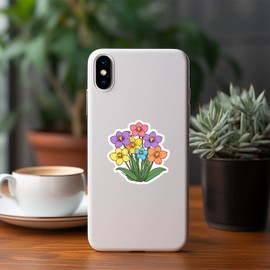 50 Pcs Lovely Flowers Stickers for Kids Teens Adults Boys Girls Gift,Cute Flowers Stickers Pack for Laptop,Skateboard,Luggage,Car,Bike,Cup,Computer,Water Bottle Decor,Vinyl Waterproof Stickers