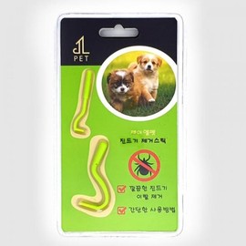 JQ JL Pet Tick Removal Stick Clip X (Pack of 2) / 제이엘펫 진드기제거스틱 클립 X ( 2매입 )
