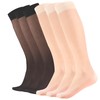 WAJIAFAR Sheer Knee High Stockings for Women-6 Pairs 20D Sheer