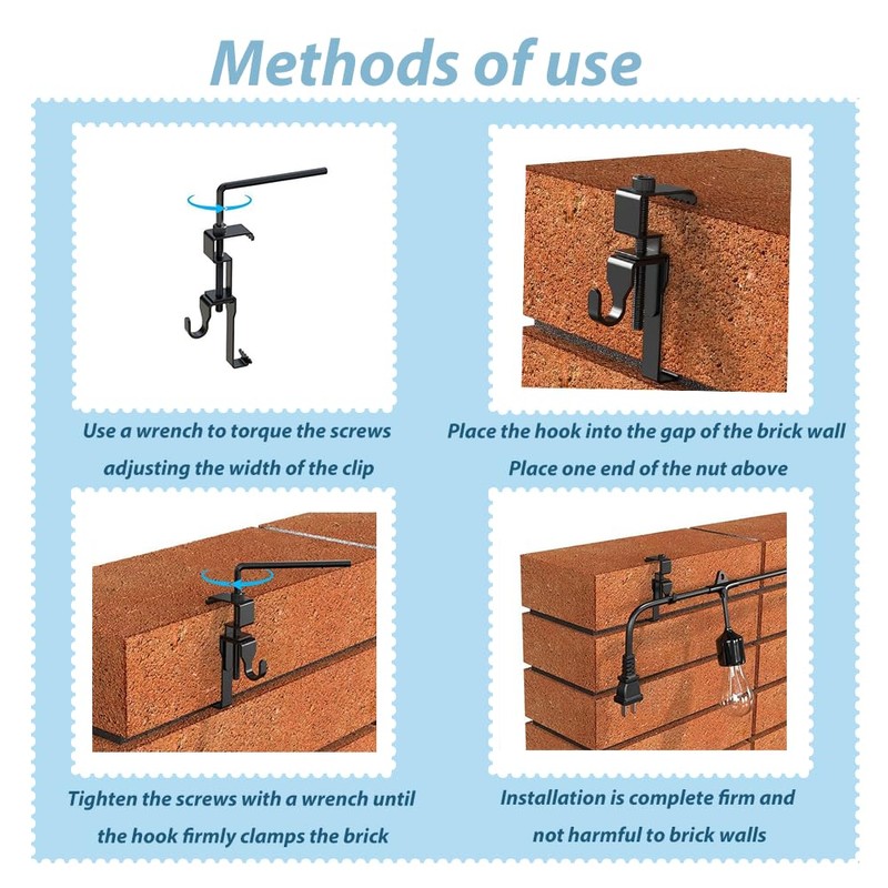 TRBSXRT Stainless Steel Brick Wall Clips - Heavy Duty Brick