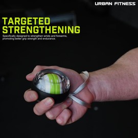 Urban Fitness Wrist Exerciser Giroscopic Ball, Strengthen Forearms, Improve Grip, Injury Prevention,Compact and Portable Hand Giro Strengthener