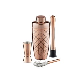 Maxwell & Williams Cocktail & Co Lafayette Cocktail Set 4pc Rose Gold Gift Boxed