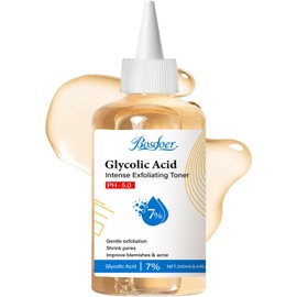Tónico Exfoliante Con Ácido Glicólico Al 7%, Unifica El Tono De La Piel, Suaviza La Piel, Destapa Los Poros, Tónico Suave Y Eficaz Con Propiedades Hidratantes Para Uso Diario.