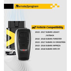 Remote2program DIY Programming Car Key Kit and Smart Keyless Entry Remote Replacement for Subaru Forester/Outback/Impreza/with FCC: HYQ14AHC and 281451-5801 'G' Board (4 BUTTON/HYQ14AHC)