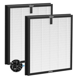 2 Pack F1 Replacement Filter for AMEIFU F1 Air Purifier, Double-Sided Air Purifier Filter for Home Large Room Up to 2200 Sq Ft, H13 True HEPA and Activated Carbon, Replace Part #‎F1F