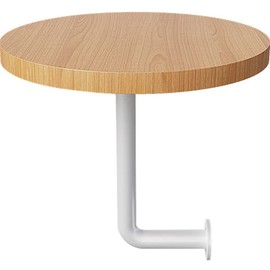 Kelendle Round Pub Table Wood Bar Table Wall Mounted Cocktail Table Bistro Table Mid-Century Modern Dining Table Small Wall Desk with Metal Leg for Cafe Office Home Kitchen Wood
