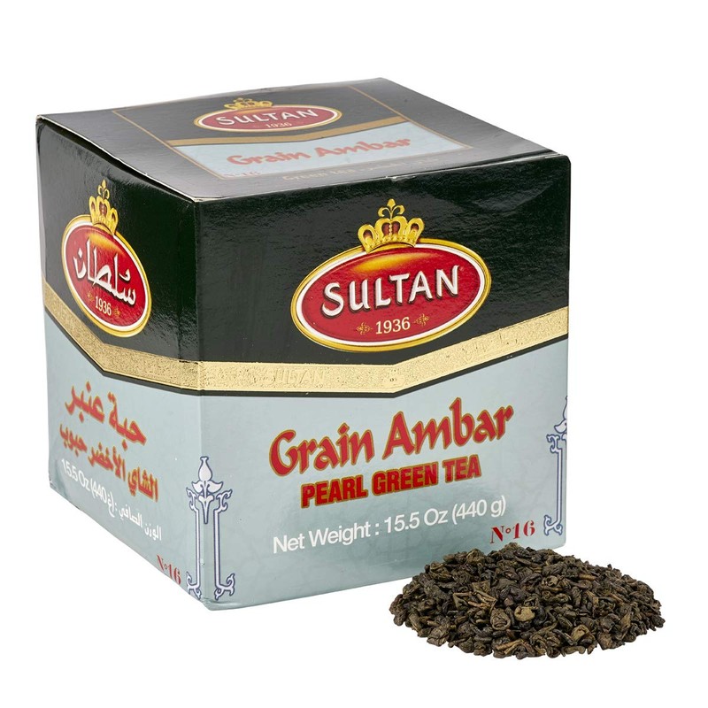 SULTAN TEA Grain Ambar Gunpowder Loose Green Tea 440g